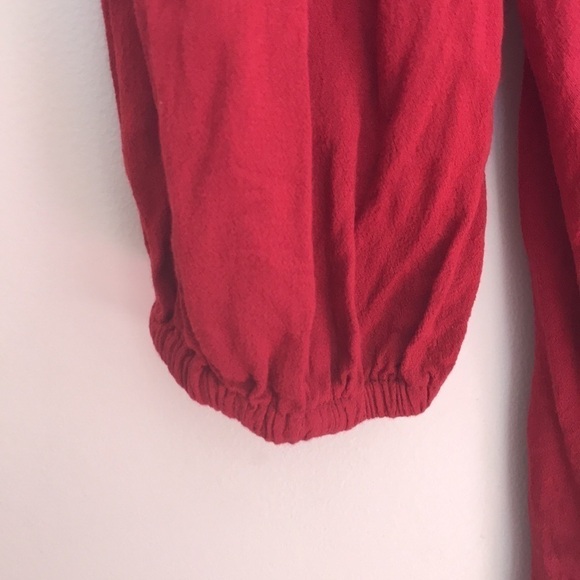 JACK by BB Dakota red long sleeve romper size Medium - Picture 6 of 12